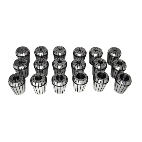 ER32 inch collet kit, clamping capacity ø1/8" - 3/4", 18 pcs, TIR0.01mm