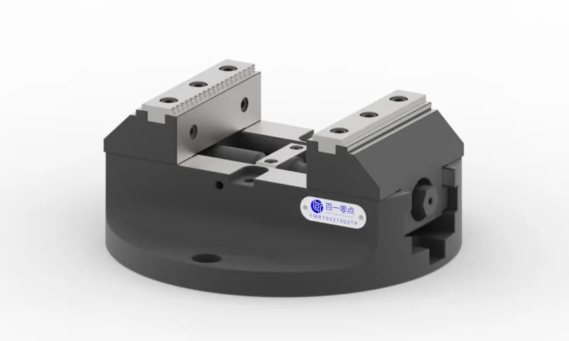5-axis self-centering vise, rotary ready, jaw W - 100 mm, body D - 210 mm, jaw type 2