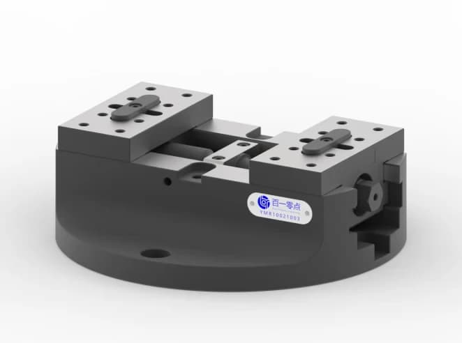 5-axis self-centering vise, rotary ready, jaw W - 125 mm, body D - 255 mm, jaw type 3