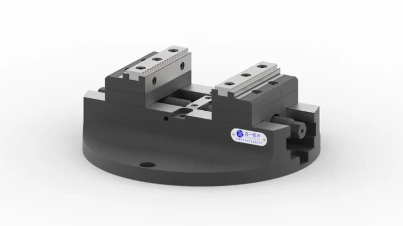5-axis self-centering vise, rotary ready, jaw W - 100 mm, body D - 255 mm, jaw type 1