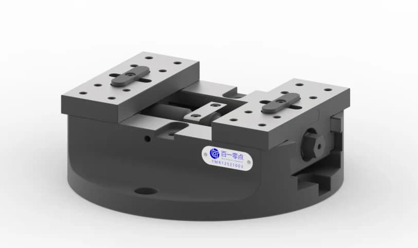 5-axis self-centering vise, rotary ready, jaw W - 125 mm, body D - 210 mm, jaw type 3