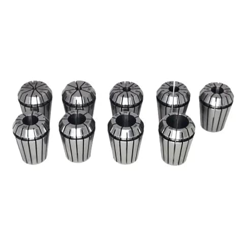 ER25 inch collet kit, clamping capacity ø1/8" - 5/8", 9 pcs, TIR0.01mm