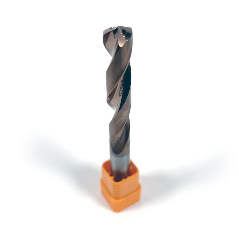 10mm Carbide Drill, 2 flutes, 5xD, Through Tool Coolant - 140°, 49mm LOC, Coated