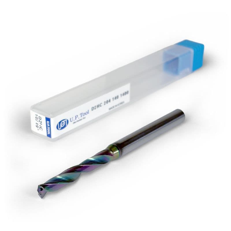 1/4-20 UNC Tap Drill, 2 flutes, Carbide Drill, 5xD, Through Tool Coolant - 140°, 1.4" LOC, HR Coated