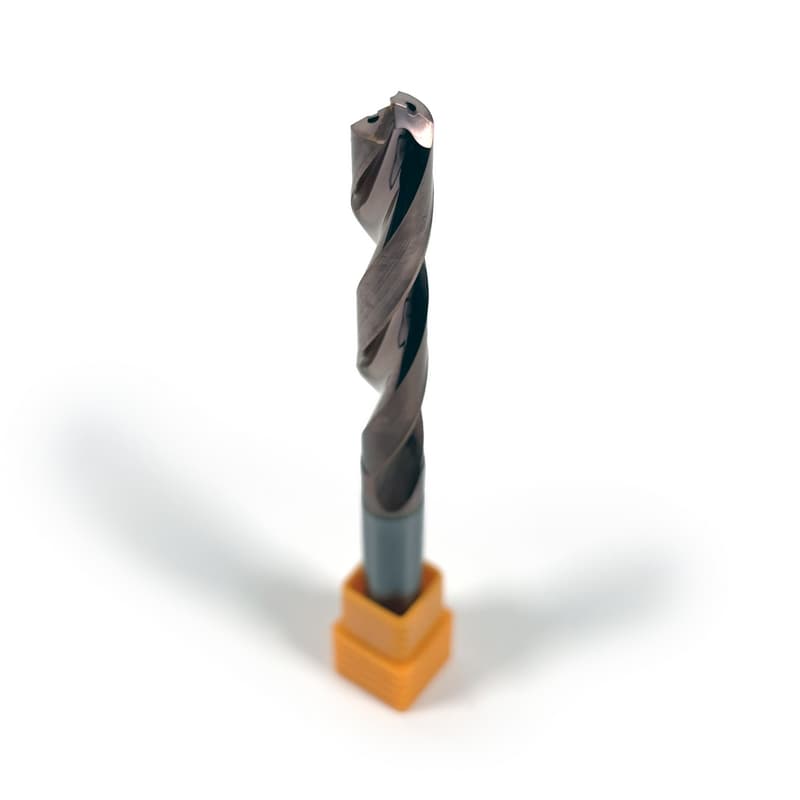 8mm Carbide Drill, 2 flutes, 5xD, Through Tool Coolant - 140°, 43mm LOC, Coated