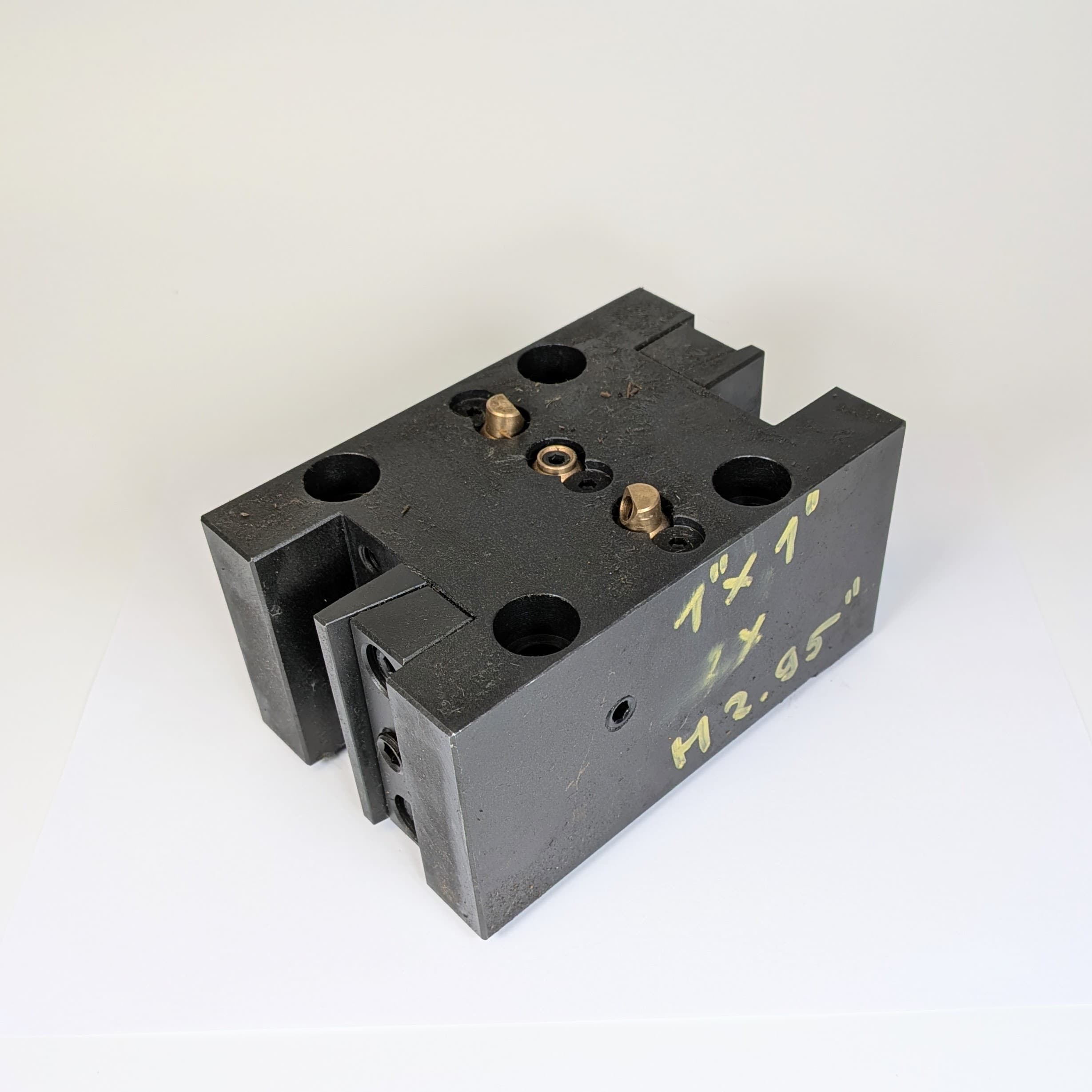 1" Square Twin OD Turning Tool Block, BMT65, 2.95" Overall Height - Showroom Unit