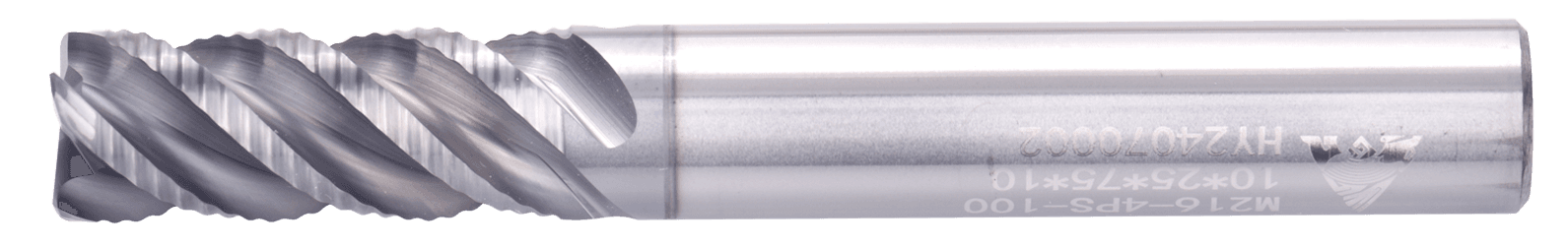 8 mm Carbide End Mill, 4 Flutes, With corrugated cutting edges, Standard length