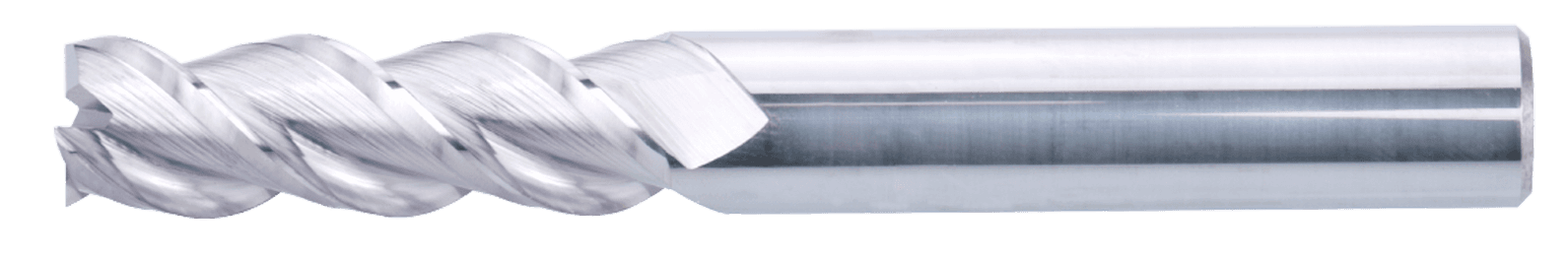 20 mm Carbide End Mill, 3 Flutes, Flat, Standard length, For N materials, Uncoated, Helix angle 37 degree/39 degree/41 degree, LOC 45 mm