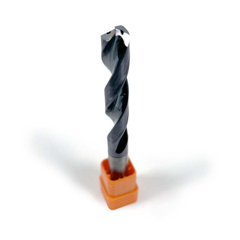 10mm Carbide Drill, 2 flutes, 5xD, Through Tool Coolant - 140°, 49mm LOC, Coated