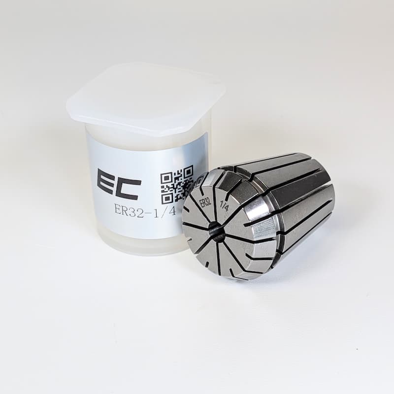 1/4" ER32 Collet, clamping range 0.250" - 0.211", Runout 0.01 mm