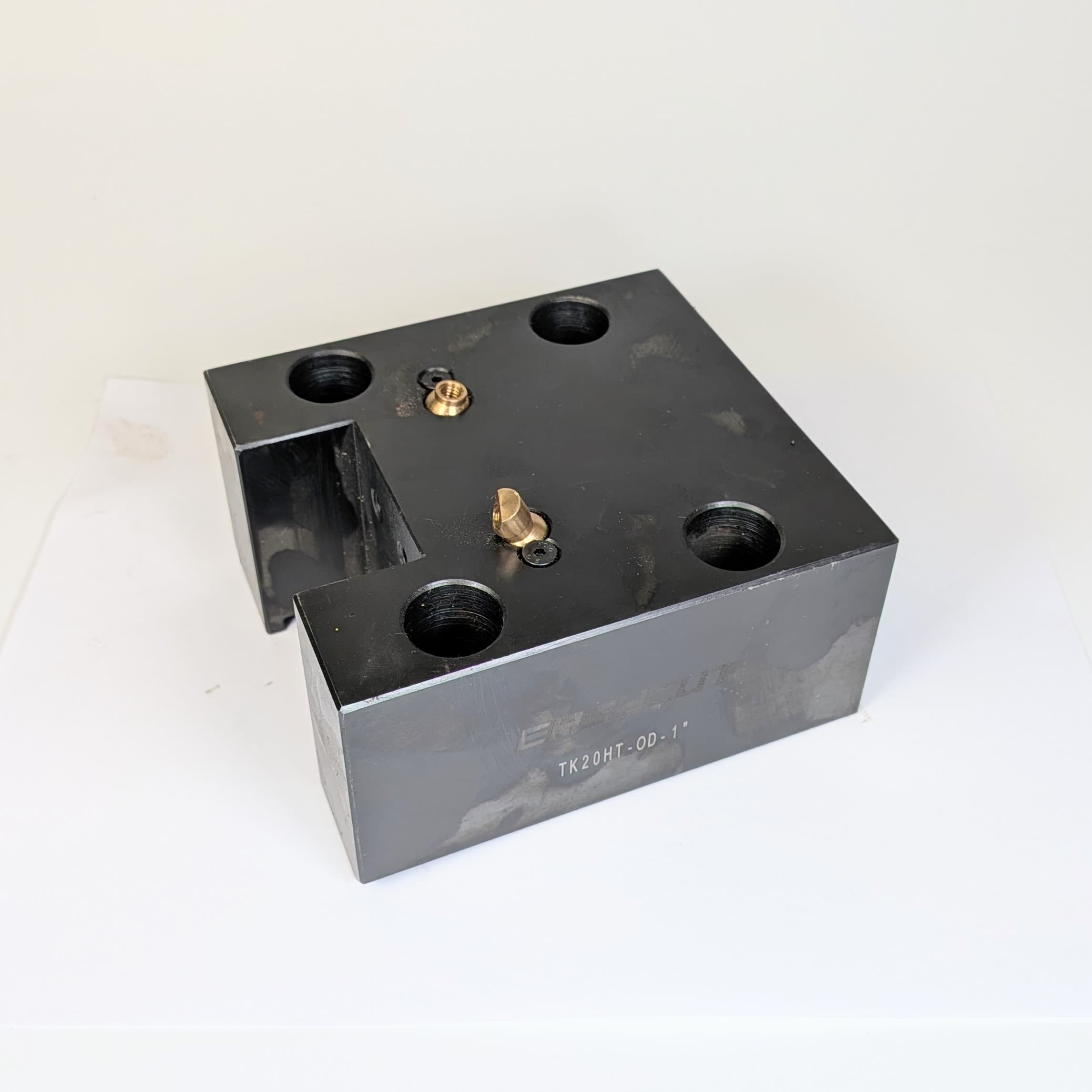 1" Square Static OD Turning Tool Block, BOT 66 x 90 mm, 2.559" Overall Height - Pre-Owned
