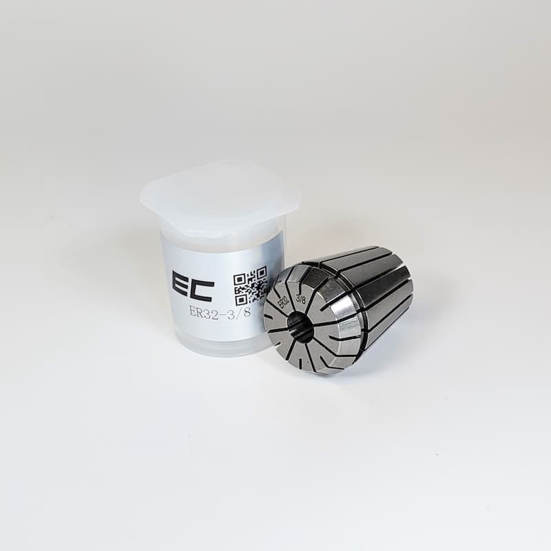 3/8" ER32 Collet, clamping range 0.375" - 0.336", Runout 0.01 mm