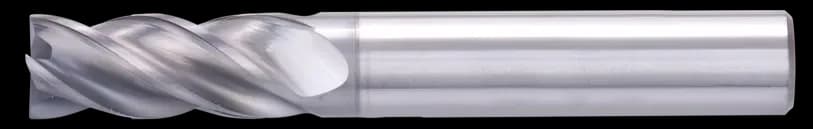 12 mm Carbide End Mill, Weldon Shank, 4 Flutes, Chamfer, Standard length