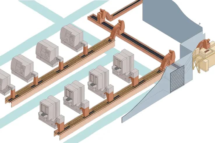 Chip Conveyor, Custom-Built, Tailored Dimensions and Configuration for Your Needs