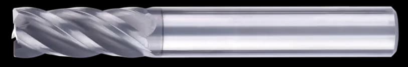 1.5 mm Carbide End Mill, 0.2 mm Corner Radius, 4 Flutes, Standard length, For P, M, K materials, AlCrN coated, LOC 4 mm