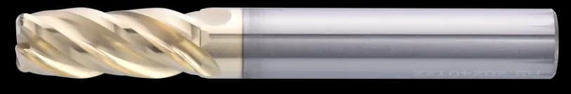 6 mm Carbide End Mill, 0.5 mm Corner Radius, 4 Flutes, Standard length, For P, M, S materials, AlTiN/Zr coating, LOC 16 mm