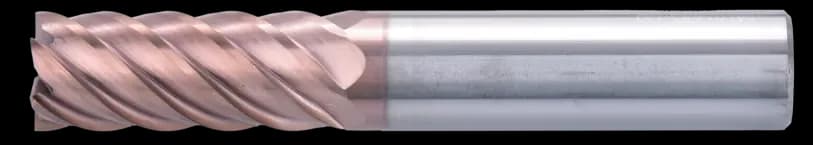 10 mm Carbide End Mill, 6 Flutes, Flat, Standard length, For P, H materials, TiSiAlCrN coated, LOC 25 mm