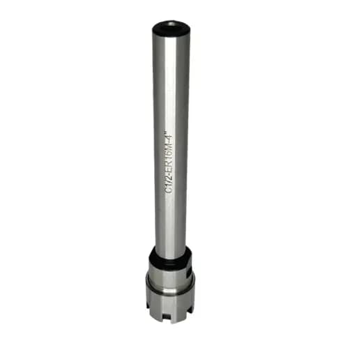 ER16 Collet Chuck Adapter with mini nut, 1/2" Straight Shank, 4" Shank Length