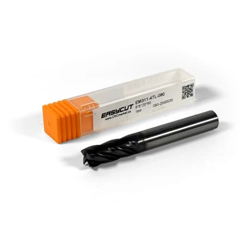 8 mm Carbide End Mill, 4 Flutes, Flat, Standard length, For P, M, K materials, AlCrN coated, LOC 20 mm