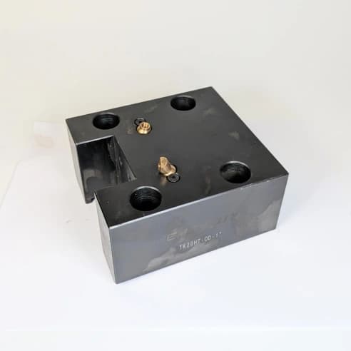 1" Square Static OD Turning Tool Block, BOT 66 x 90 mm, 2.559" Overall Height - Pre-Owned