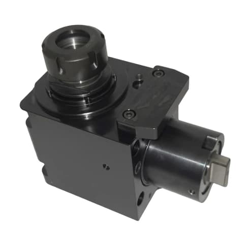 Angle (90°) live driven tool for BMT60 Okuma turrets, ER32, RPM=6000
