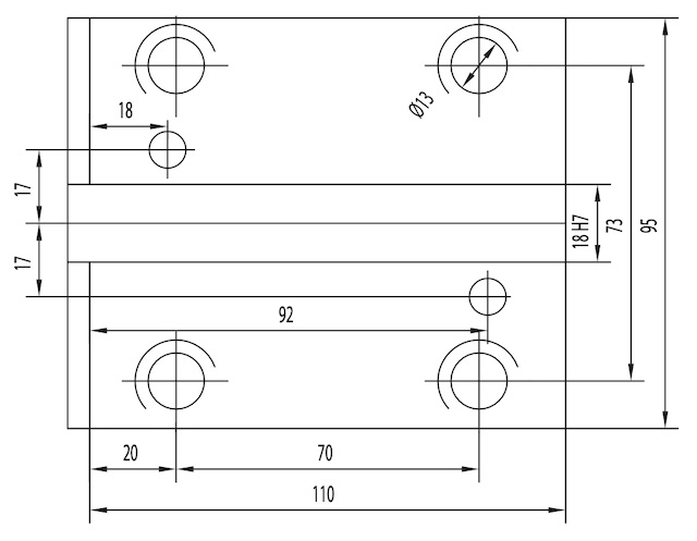 BMT65 Connection dimensions in mm