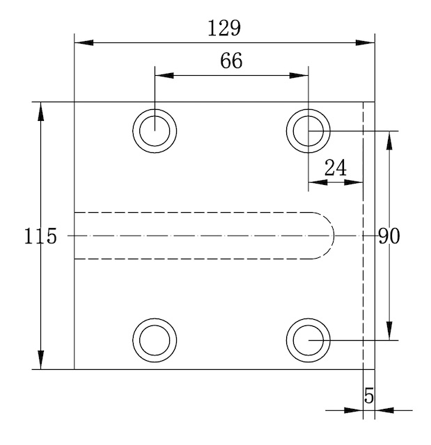 BOT 66x90 Connection dimensions in mm