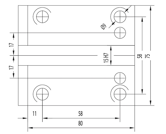 BMT45 Connection dimensions in mm