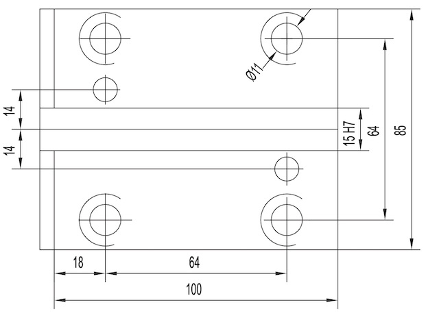 BMT55 Connection dimensions in mm