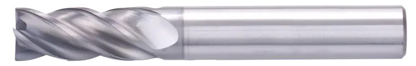 8 mm Carbide End Mill, Weldon Shank, 4 Flutes, Chamfer, Standard length