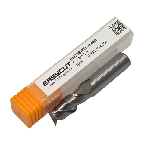 7/16 Carbide End Mill, 2 Flutes, Flat, Standard length, For N materials, Uncoated, LOC 1.000 