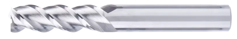 8 mm Carbide End Mill, 3 Flutes, Flat, Long, For N materials, Uncoated, LOC 32 mm