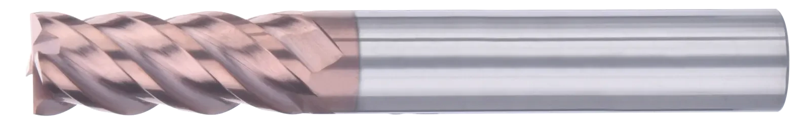 16 mm Carbide End Mill, 4 Flutes, Flat, Standard length, For P, H materials, TiSiAlCrN coated, Helix angle 45 degree, LOC 36 mm