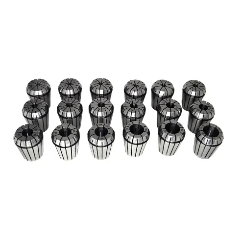 ER32 inch collet kit, clamping capacity ø1/8" - 3/4", 18 pcs, TIR0.01mm