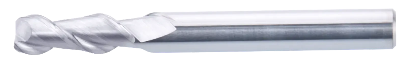 6 mm Carbide End Mill, 2 Flutes, Flat, Standard length, For N materials, Uncoated, LOC 16 mm
