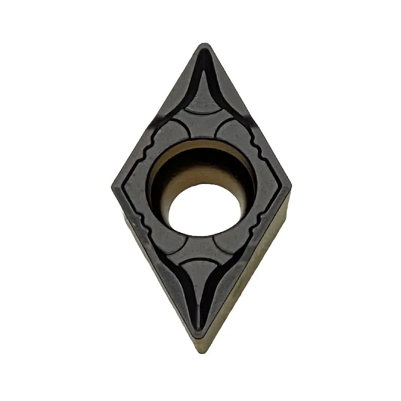 DCMT 11T304E-HW2 EC265H, ANSI: DCMT 3251, 55° Rhombic Positive Turning Insert, RE 0.4mm (0.03"), Carbide (PVD) for finish turning of P Materials in good (uninterrupted) conditions