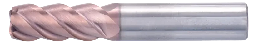 12 mm Carbide End Mill, 0.5 mm Corner Radius, 4 Flutes, Standard length, For P, H materials, TiSiAlCrN coated, LOC 30 mm