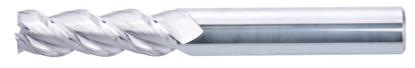 2 mm Carbide End Mill, 3 Flutes, Flat, Standard length, For N materials, Uncoated, LOC 6 mm