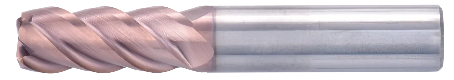 12 mm Carbide End Mill, 2 mm Corner Radius, 4 Flutes, Standard length, For P, H materials, TiSiAlCrN coated, LOC 30 mm
