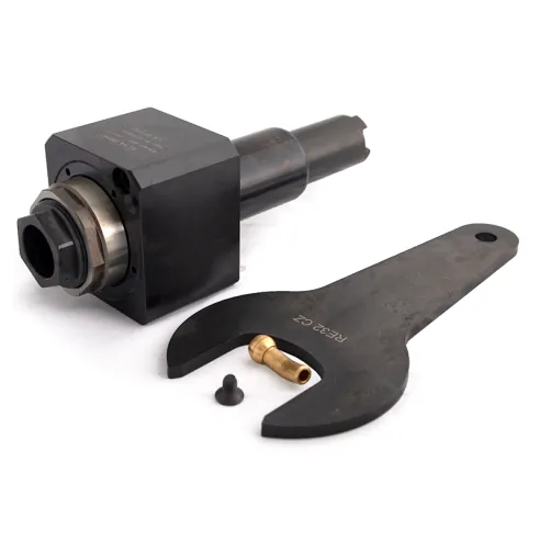 Straight (0°) driven tool for VDI40 turret with 117.55mm coupling, ER32, RATIO 1:1