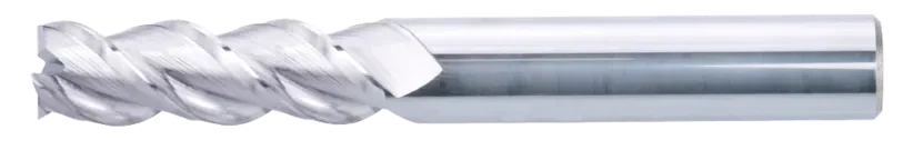 10 mm Carbide End Mill, 3 Flutes, Flat, Standard length, For N materials, Uncoated, LOC 25 mm