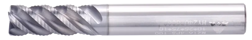 6 mm Carbide End Mill, 4 Flutes, With corrugated cutting edges, Standard length