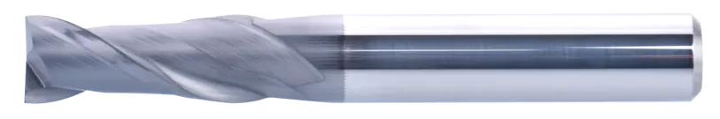 16 mm Carbide End Mill, 2 Flutes, Flat, Standard length, For P, M, K materials, AlCrN coated, Helix angle 35 degree, LOC 36 mm