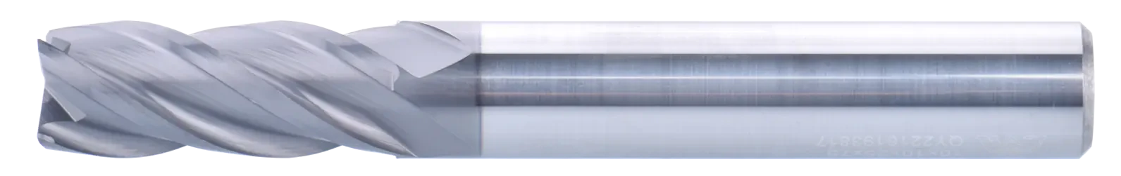 4 mm Carbide End Mill, 4 Flutes, Flat, Super-long, For P, M, K materials, AlCrN coated, LOC 30 mm