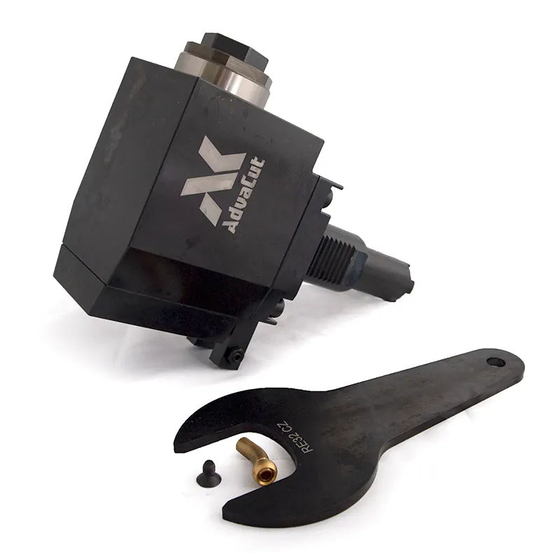 Angle (90°) live driven tool for VDI40 turret with 117.55mm coupling, ER32, RATIO 1:1
