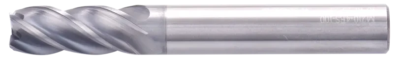 8 mm Carbide End Mill, 2 mm Corner Radius, 4 Flutes, Standard length