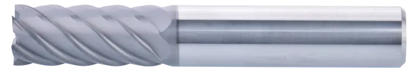 8 mm Carbide End Mill, 6 Flutes, Flat, Standard length, For P, M, K materials, AlCrN coated, LOC 20 mm