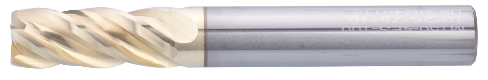 5 mm Carbide End Mill, 4 Flutes, Flat, Standard length, For P, M, S materials, AlTiN/Zr coating, LOC 13 mm
