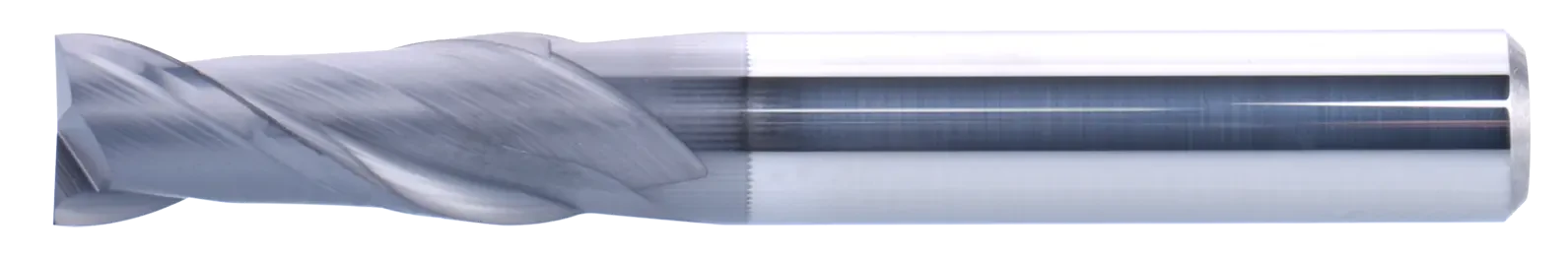 18 mm Carbide End Mill, 2 Flutes, Flat, Standard length, For P, M, K materials, AlCrN coated, Helix angle 35 degree, LOC 40 mm