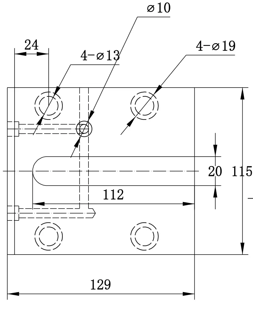 Bolt On toolholder for boring bars, clamping capacity 2" (50.8mm), split design, bolt grid 90x66 mm